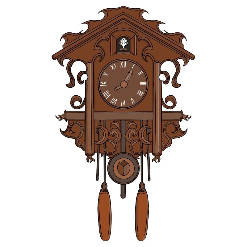 Vintage Rustic Cuckoo Clock Charm