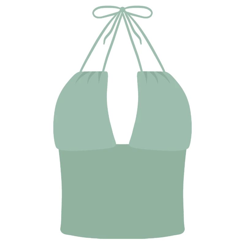 Mint Halter Bikini-Oberteil