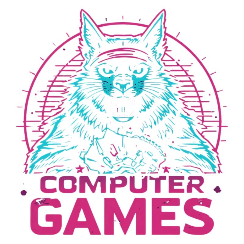 Games logo with neon design