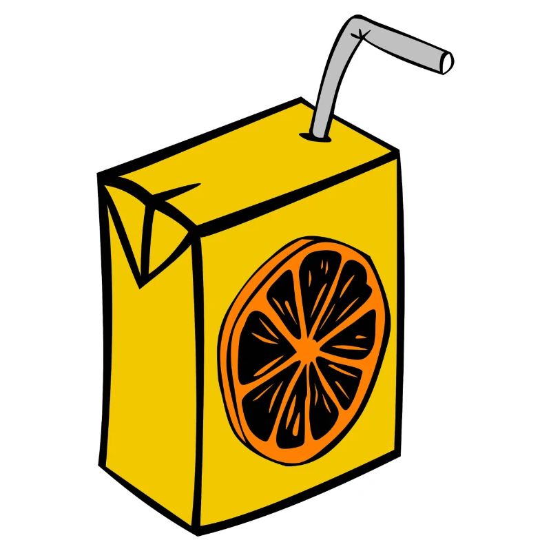 saft box karton einweg stroh orange getraenke