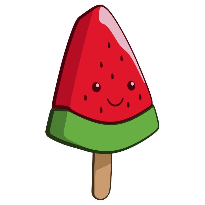 Glace à la pastèque Art sur un bâton
