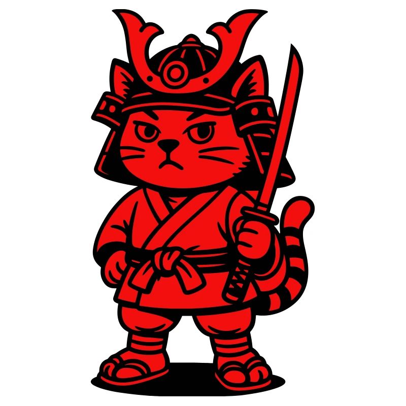 Chat samouraï