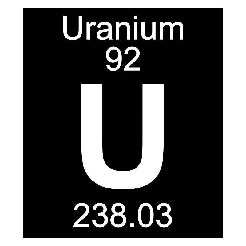 Element 92 - u (uranium) - Inverse (Full)