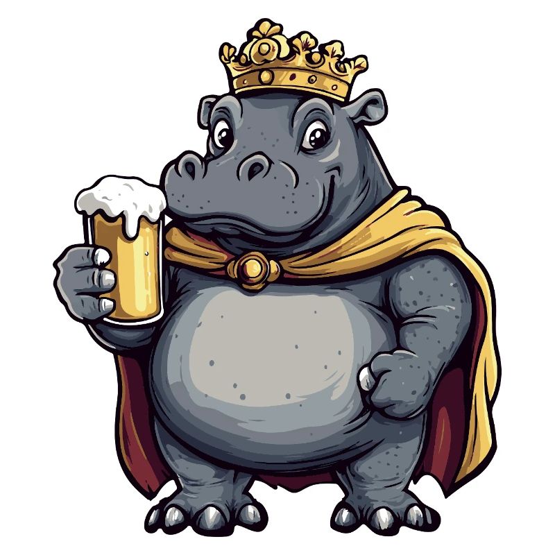 Nilpferd Bier Lustig