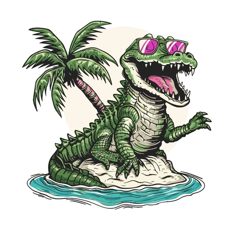 Alligator Island Palm Tree