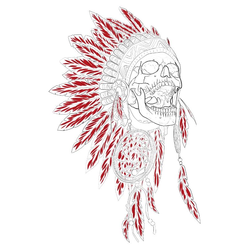 Silent Fall - coiffe de plumes indien, chef