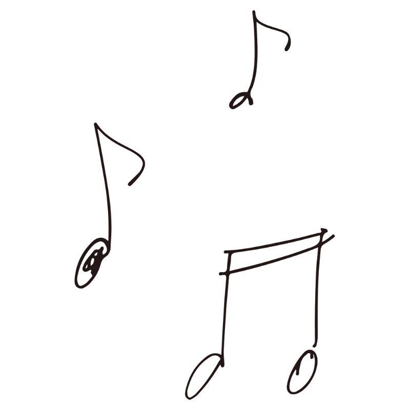 Musical Notes – Minimalist, Freehand, Handwriting