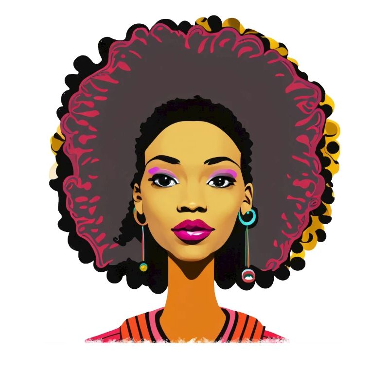 Dame à l’afro