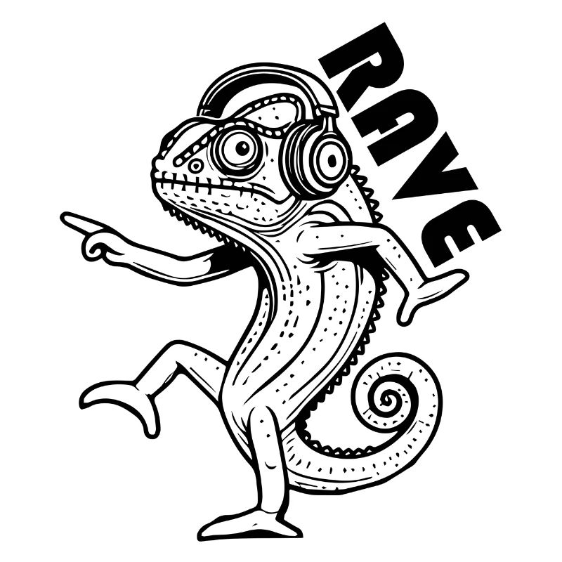 Dancing Chameleon - Rave Design