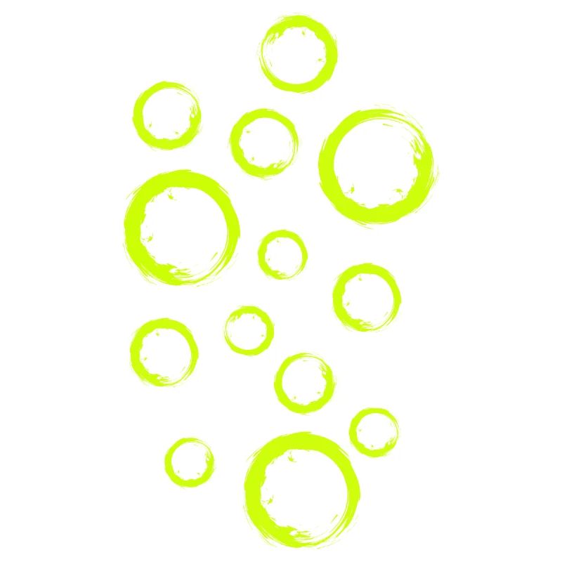 Many circles design vector water bubbles
