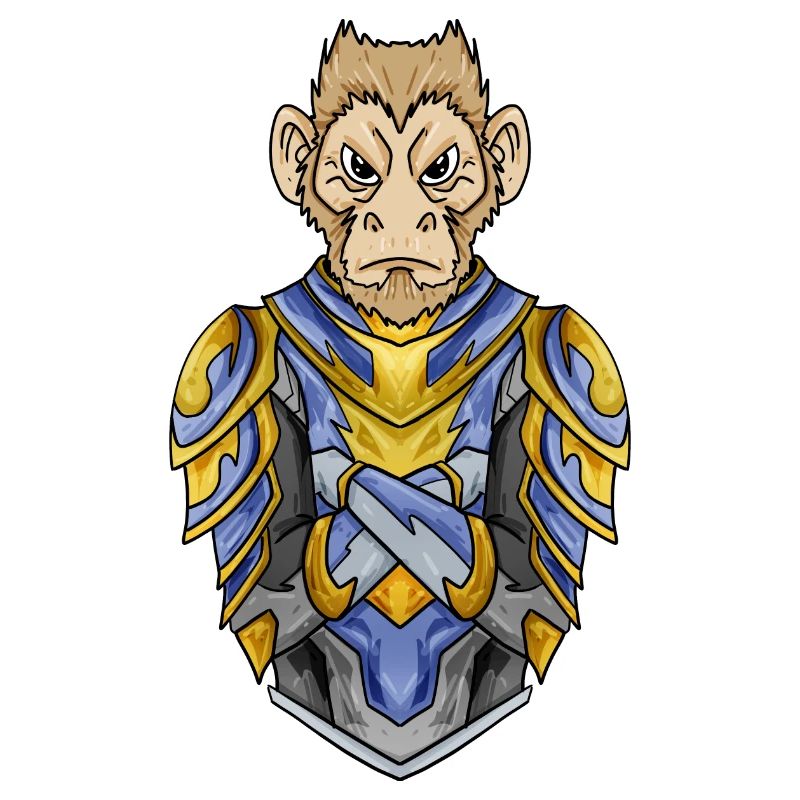 Knight Monkey with Armor Crusader