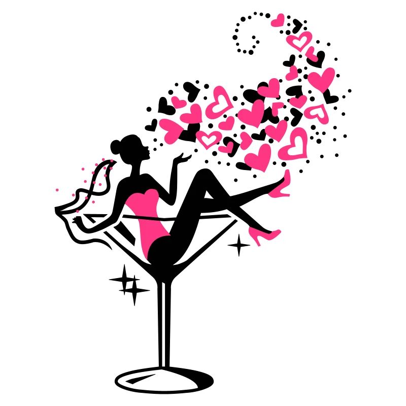 Braut - Bride - JGA - Cocktail - Herz - 2C