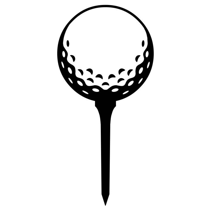 Golfball auf Tee – einfärbbar