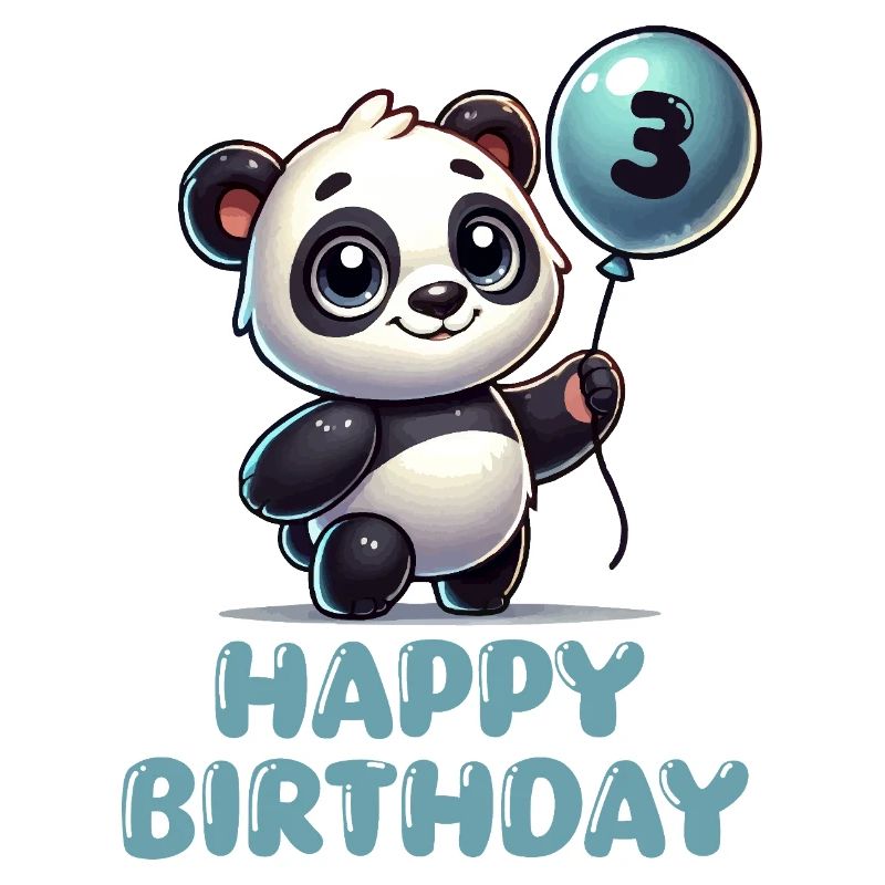 panda comic ballon birthday 3