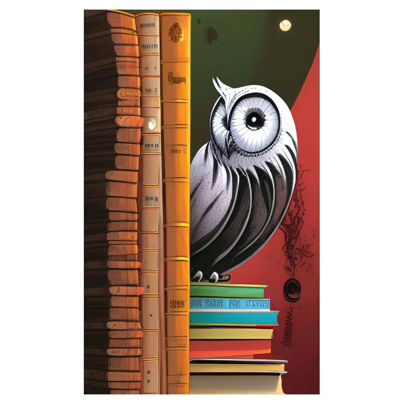 Comic Cartoon Cute Book Owl Owl Book Stack