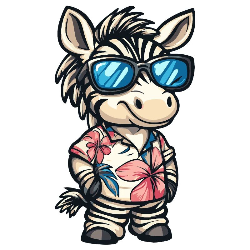 Zebra Comic Cool Sommer