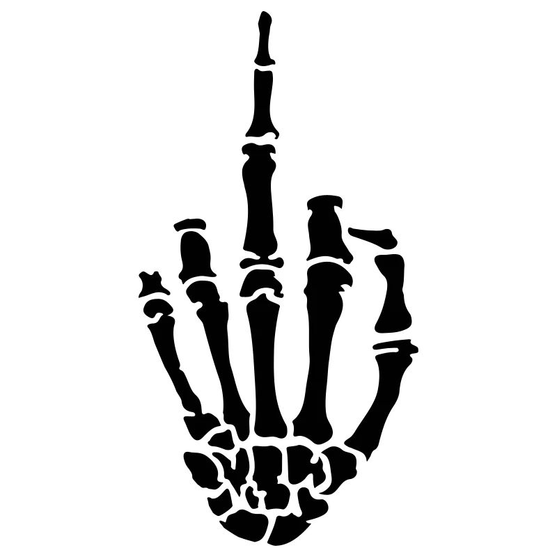 middle finger skull