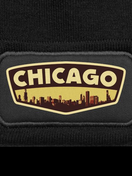 Chicago Skyline Retro Badge