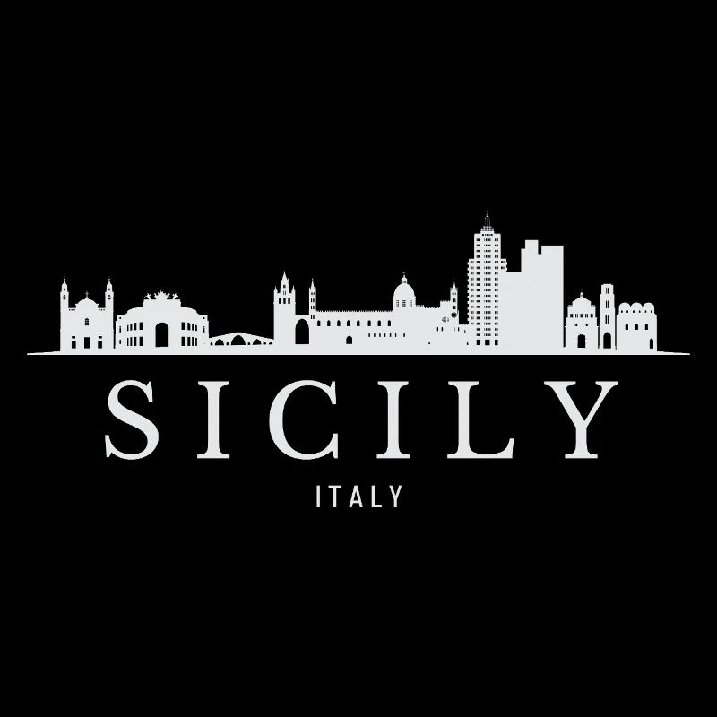 La silhouette de la Sicile, Italie de la Sicile