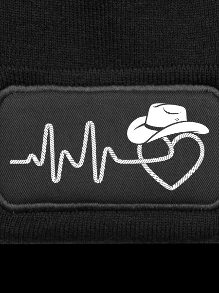 Heartbeat with cowboy hat