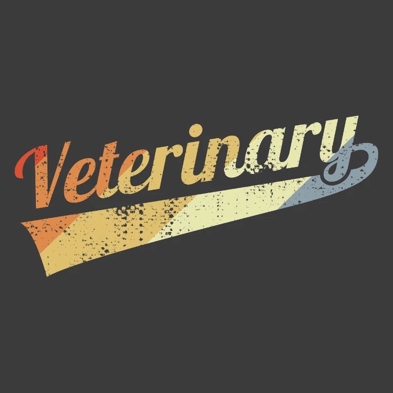 Tierarzt Retro Farbverlauf Logo