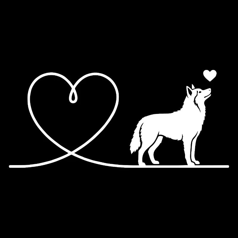 Schlittenhund Silhouette eines Huskys