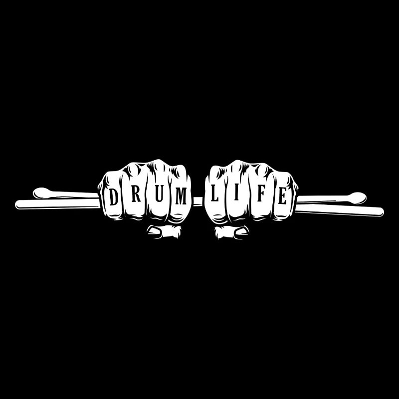 Drum Life. Hands Holding Drumsticks