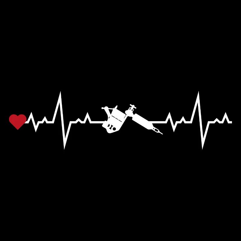 Cardio dermo weiße Tätowierung