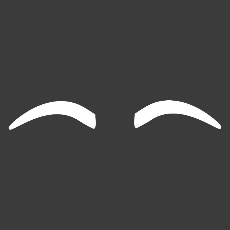 Eyebrows white smooth