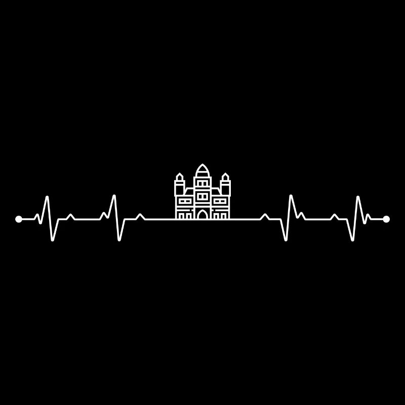 Heartbeat Skyline Silhouette