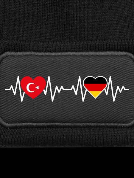 Türkisch-Deutsches Herzschlag-Verbindungsdesign