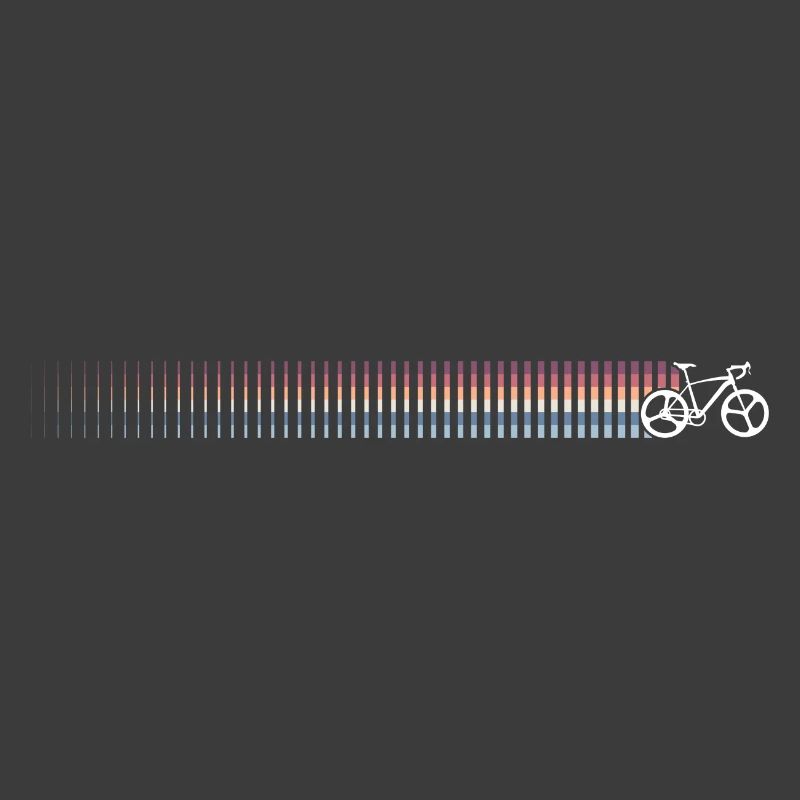 Rainbow Gradient Bicycle Silhouette
