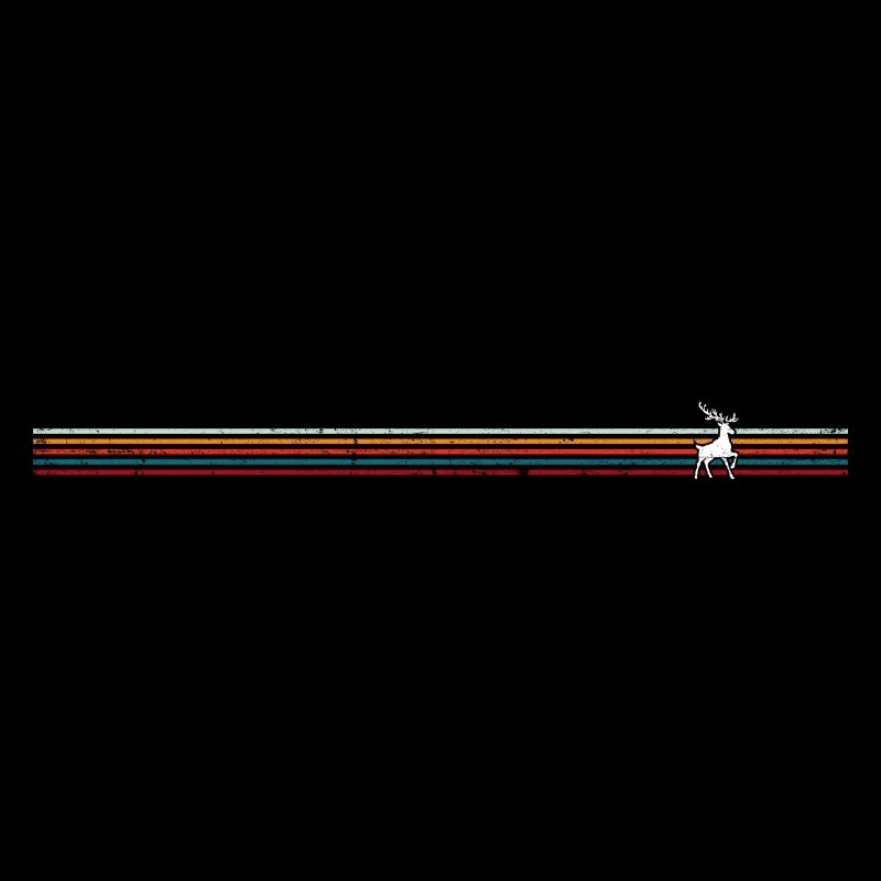 Nordic Reindeer on Retro Stripes