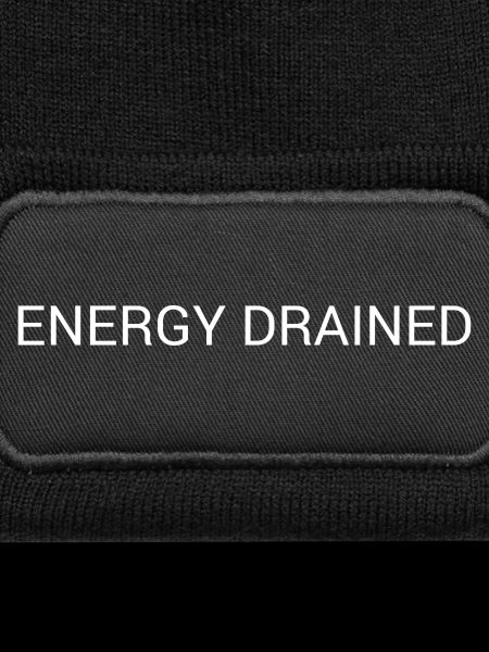 Energy Drained – Minimales Textdesign