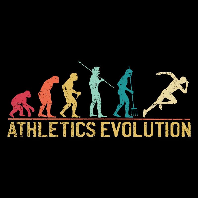 Evolution der menschlichen Athleten Kunstdruck