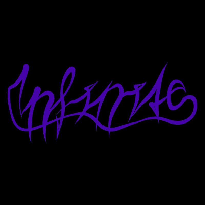 Purple Graffiti Lettering Pattern