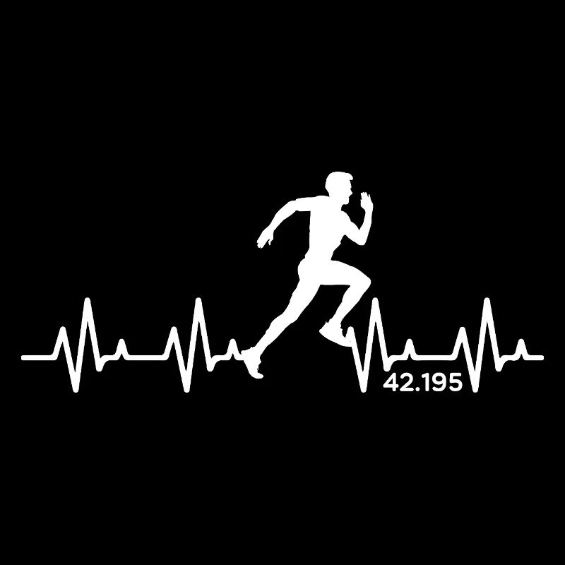 Marathon 42.195 Heartbeat Pulse Coureur de course