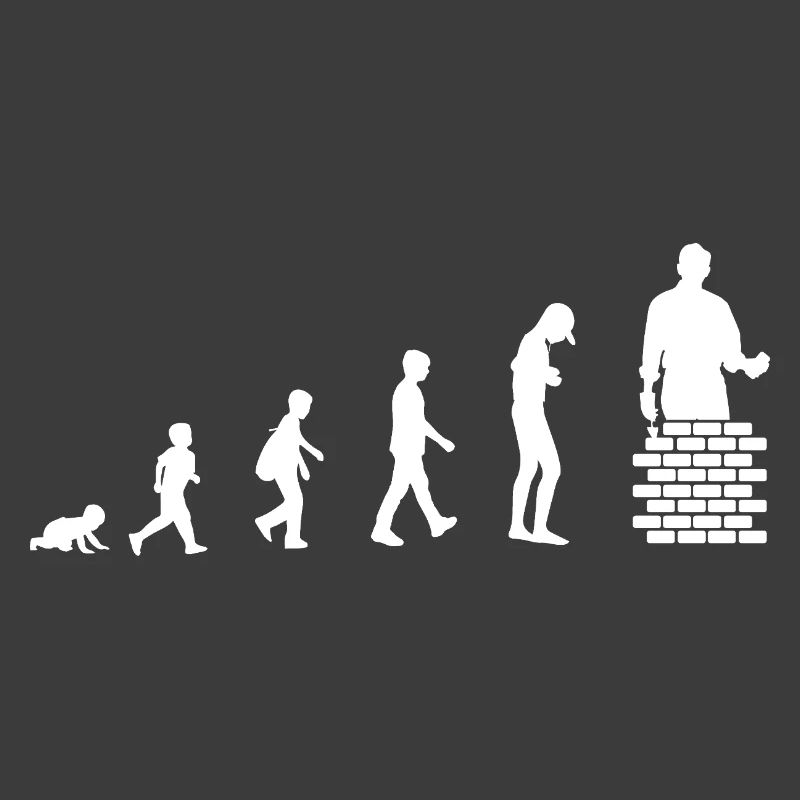 Evolution from baby to bricklayer / profession
