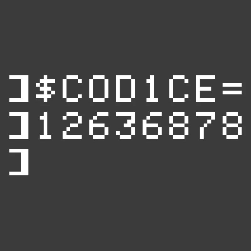 C0D1CE Codice 8-Bit Esadecimal Code Nerd Pix