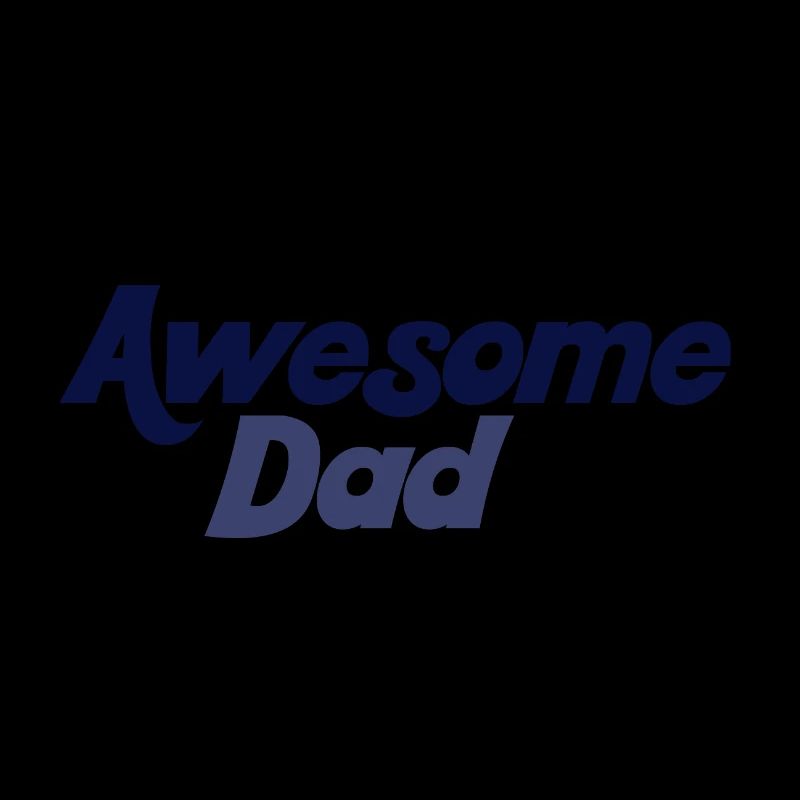 Bold Blue Gradient Awesome Dad