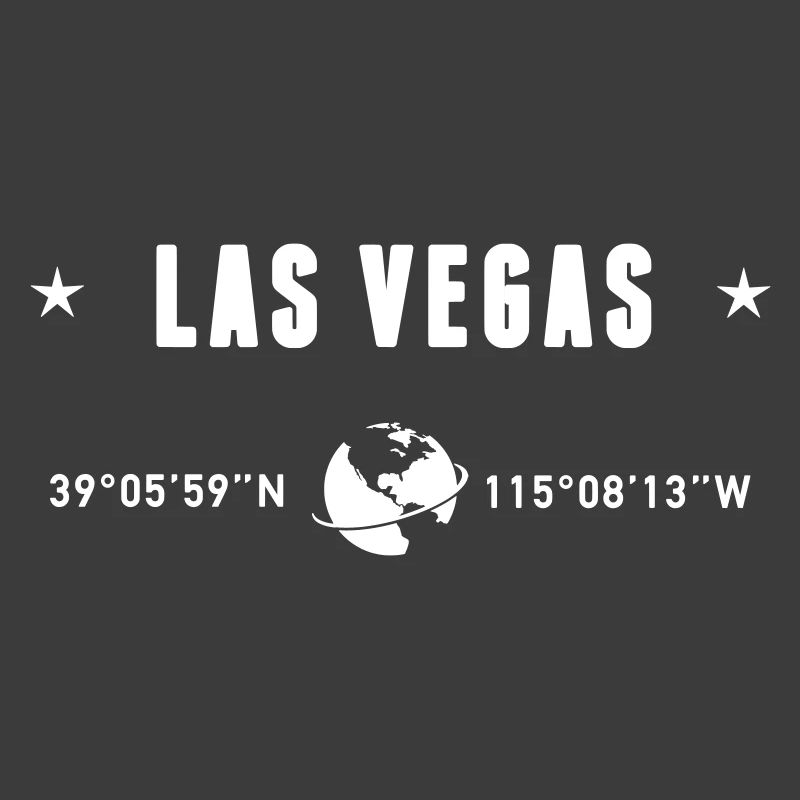 Las Vegas Nevada Coordinates Globe White