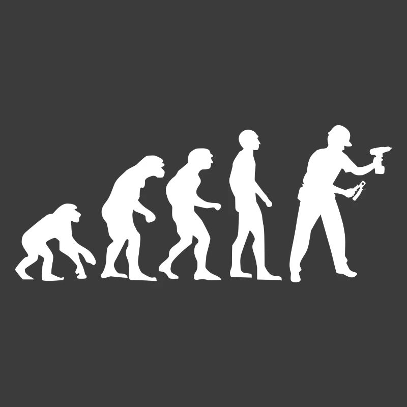 Handwerker Evolution Geschichte Geschenk lustig