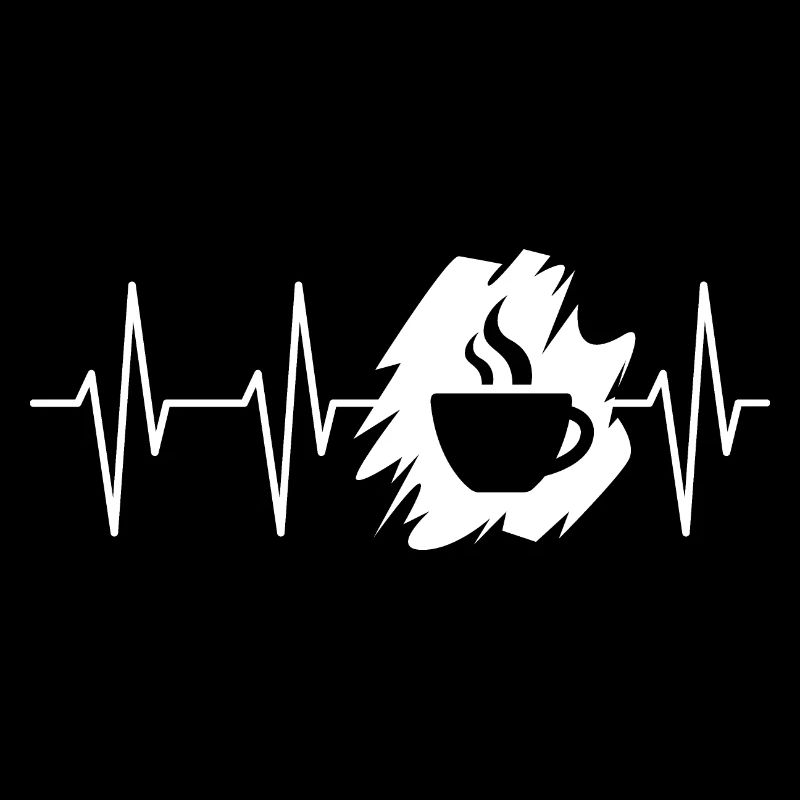 pulse coffee heartbeat logo icon icon café bar