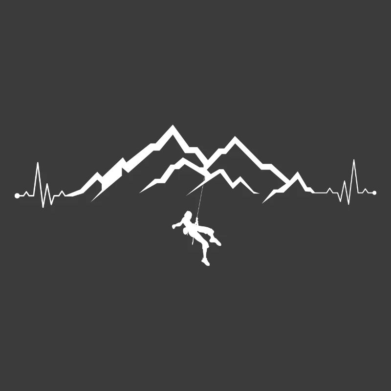 Summit Climber on Mountain Range Pulse