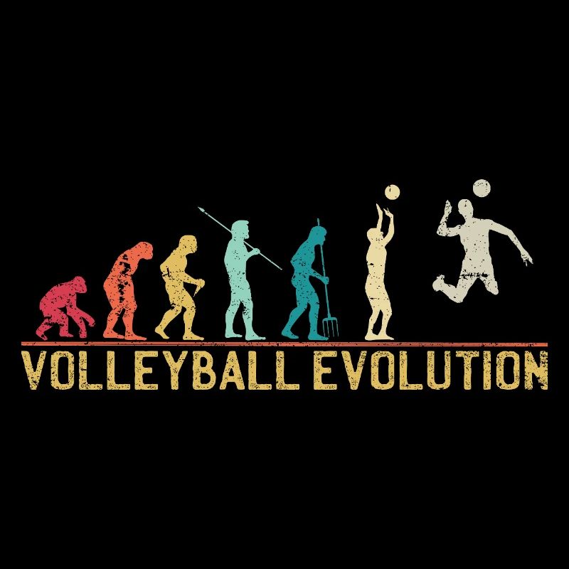 Volleyball Evolution Graphic T-Shirt