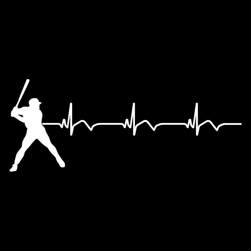 Baseball EKG Herzschlag Baseballschläger