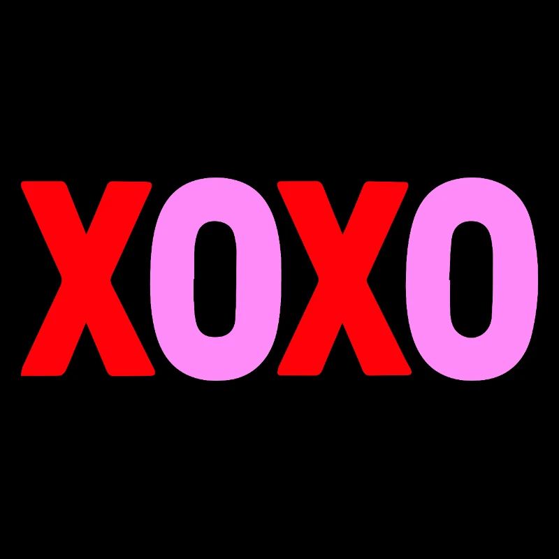 XOXO Love Valentine Text Design