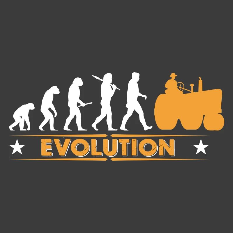 Landwirt Traktor Evolution - orange/weiss