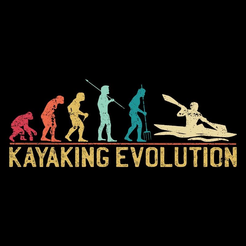 Kayaking Evolution Illustration