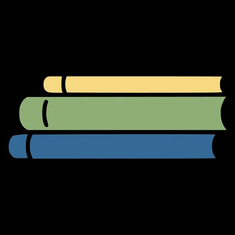 Bücherstapel Bunt Flat Design